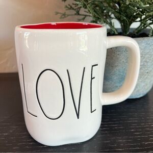 BOGO 50% Off Rae Dunn Double-Sided Ceramic Mug "LOVE YOU'